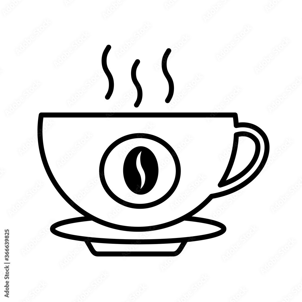coffee cup drink line style icon coffee cup drink line style icon