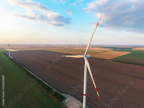 Windmills for electric power in countryside