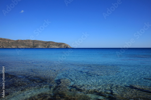 Blue lagoon kedrodasos beach creta island rocky cost clear waters covid-19 season holidays modern background high quality print photo