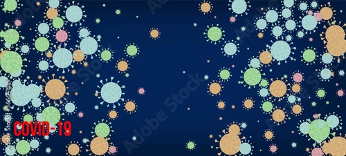 Covid-19 Quarantine nCoV Banner. Virus Protection Flat Corona Web 