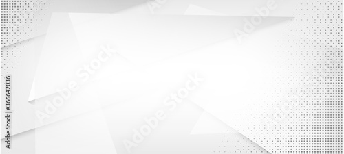 Halftone Modern Gray Vector Background. Geometric Dots Texture. 