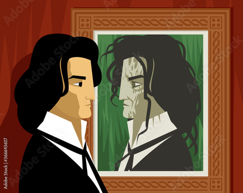 great writer and twisted evil dorian gray painting photo