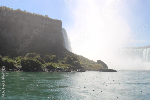 misty waterfall