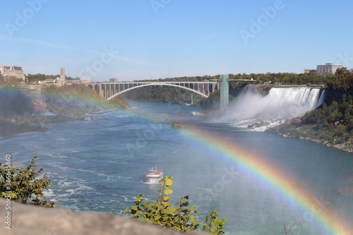 rainbow over niagara falls