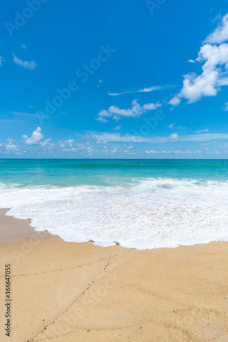 Fototapeta Naklejka Na Ścianę i Meble -  Seawater wave on sandy beach