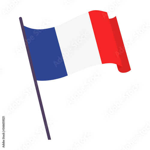 Waving flag of France photo