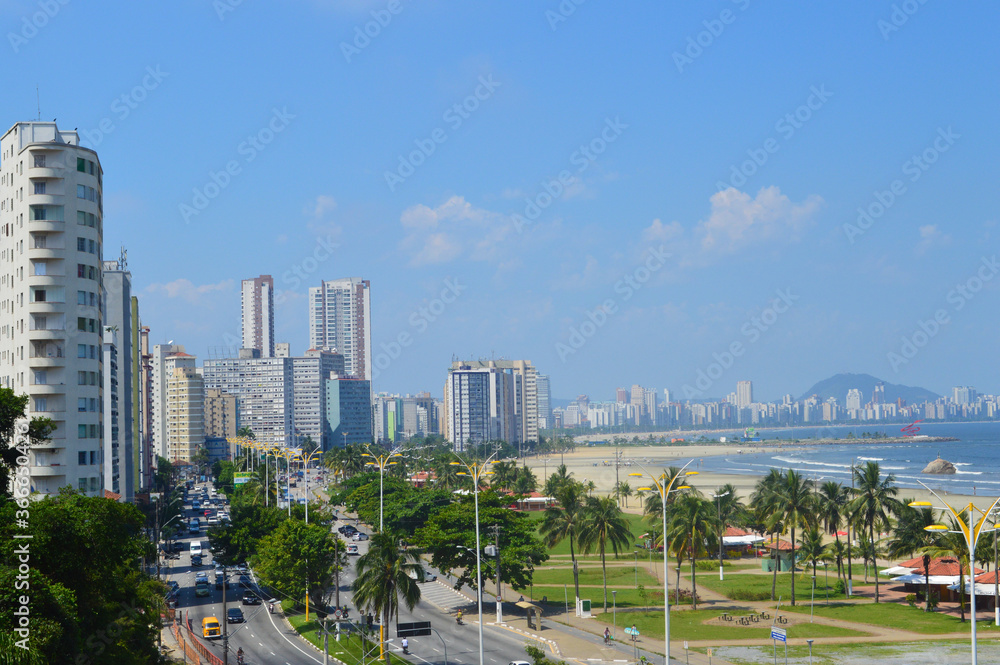 SAO VICENTE, SAO PAULO, BRAZIL -  Beautiful view of the city