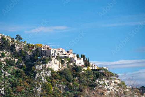 View of the country of Eze in the French Riviera France