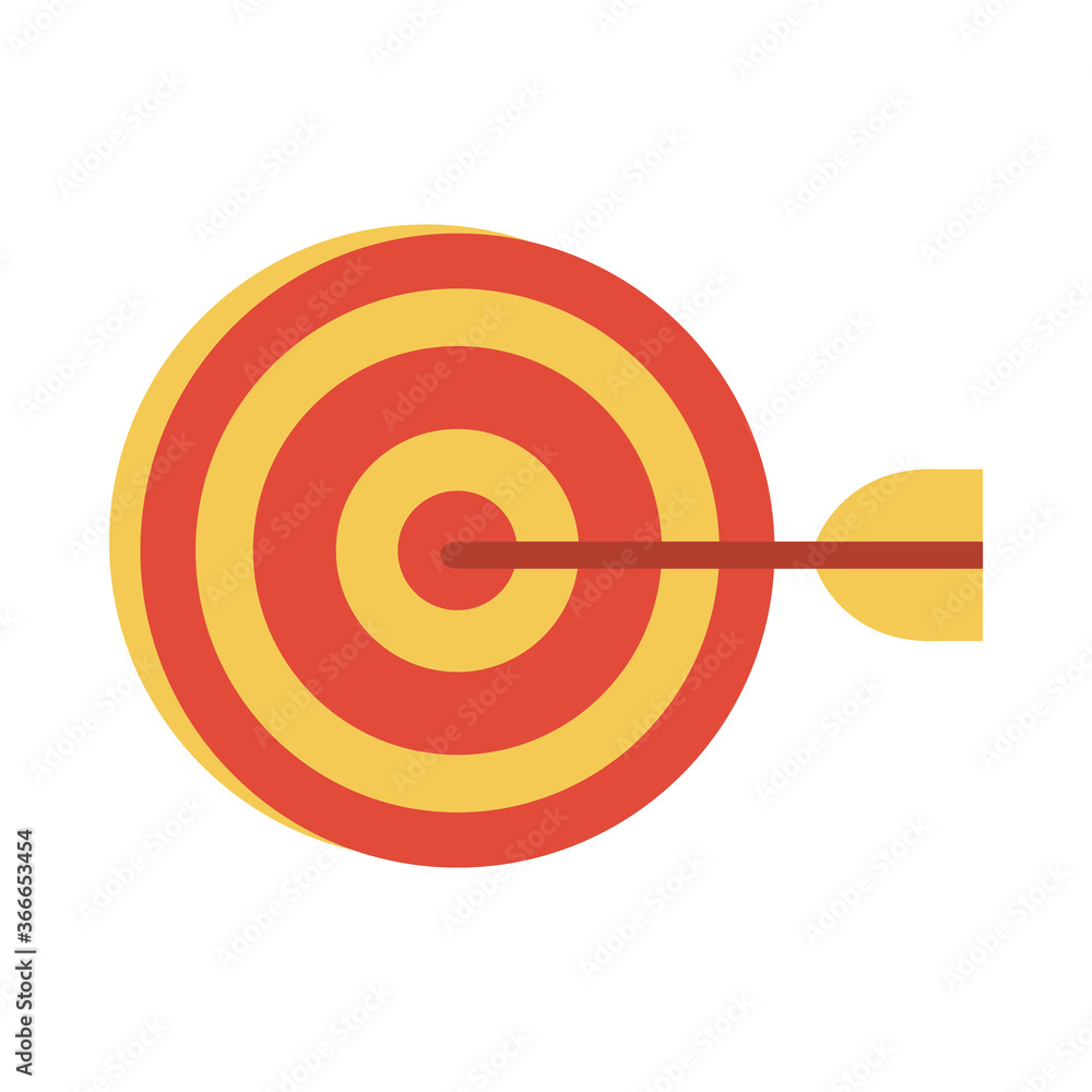 dart board toy object for small children to play, flat style cartoon dart board toy object for small children to play, flat style cartoon