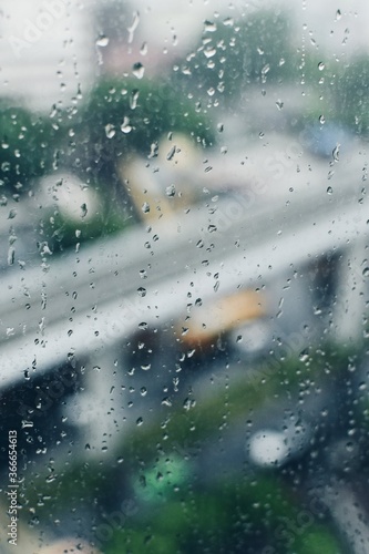 Gotas de lluvia contra la ventana