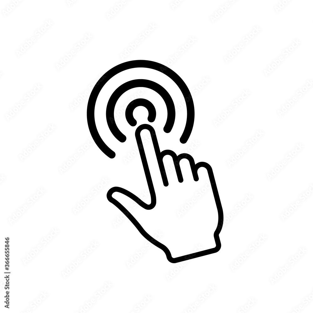 Hand cursor icon click symbol for website and mobile Hand cursor icon click symbol for website and mobile