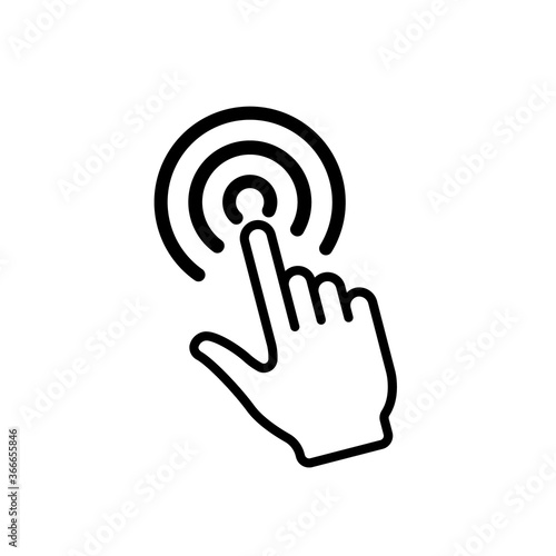 Hand cursor icon click symbol for website and mobile