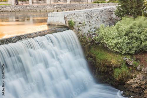 Menomonee Falls Waterfall Near Sunset