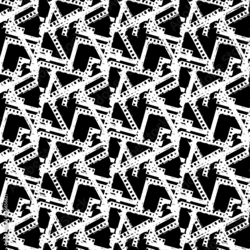 seamless pattern broken film strips