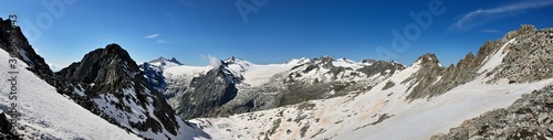 Italy-panoramic outlook from the Presena peak