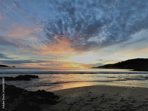 Sunset over the beach