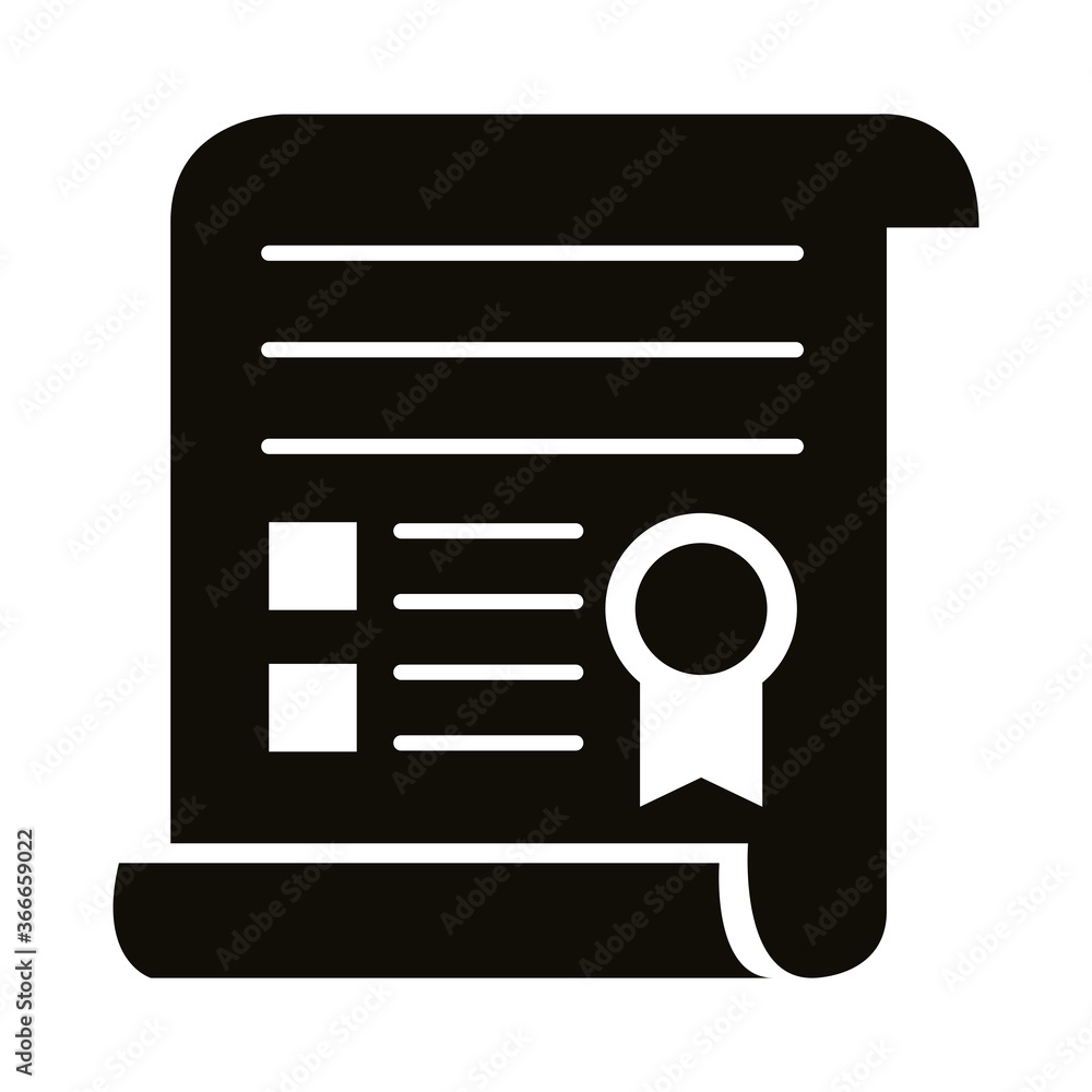 certificate graduation diploma silhouette style icon certificate graduation diploma silhouette style icon