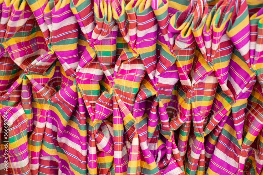 Background image of a local cotton fabric in Thailand.