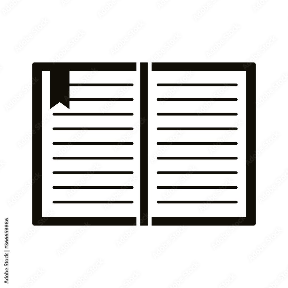 notebook school supply silhouette style icon notebook school supply silhouette style icon