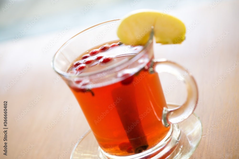 Drink with Apple and Cinnamon Stick Drink with Apple and Cinnamon Stick