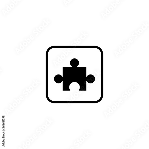 puzzle icon vector symbol isolated illustration white background