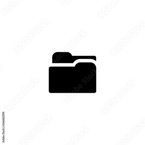 folder icon vector symbol, isolated illustration white background