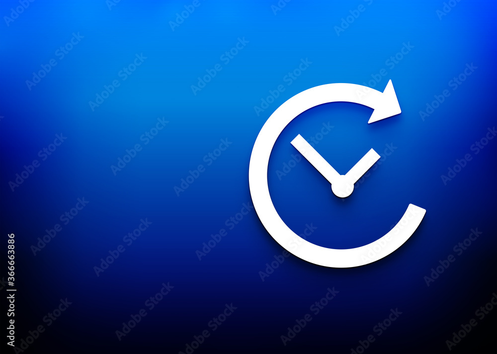 History icon electric blue abstract design background illustration History icon electric blue abstract design background illustration