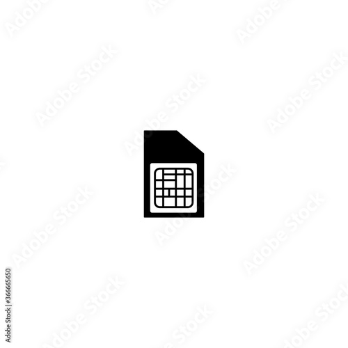 sim card icon vector symbol isolated illustration white background