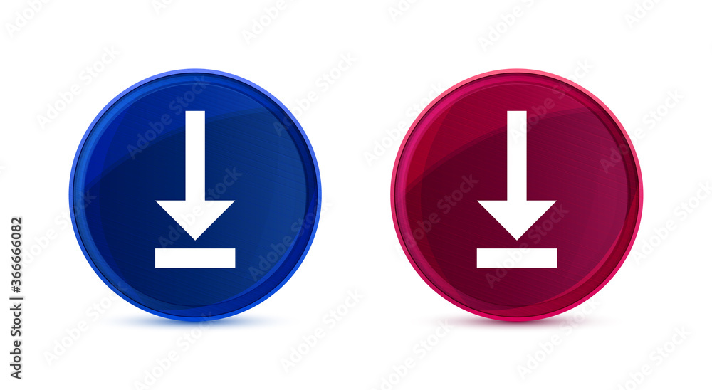 Download icon silky round button set illustration Download icon silky round button set illustration