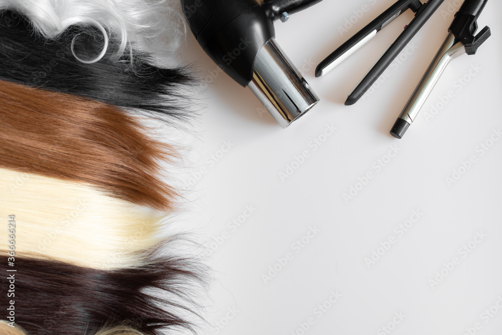 Φωτογραφία Care for different types of hair and hair color: blond, red, brown, dark, straight and curly hair