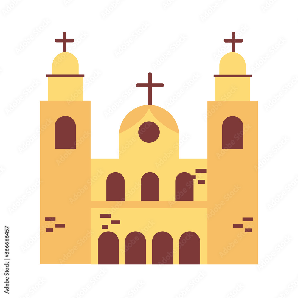 candelaria church brazil monument flat style icon