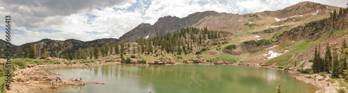 Cecret Lake Panorama, Wasatch Mountains near Alta, Utah