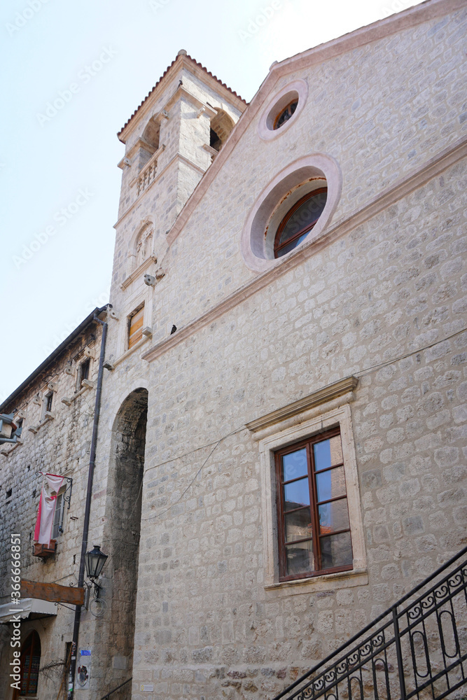 Beautiful elements of old cities in Montenegro. Old town, street, houses windows. Beautiful elements of old cities in Montenegro. Old town, street, houses windows.