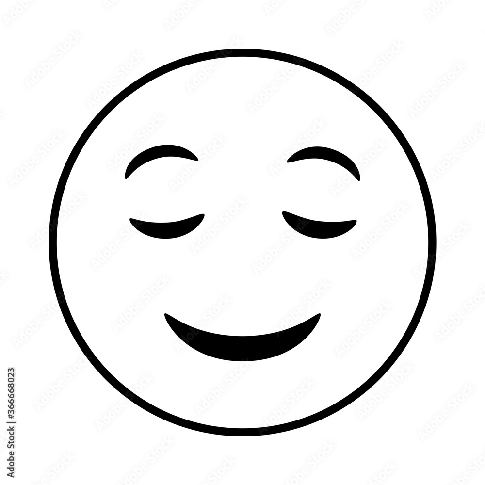 happy emoji face classic line style icon happy emoji face classic line style icon