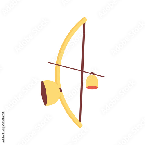 berimbau musical instrument flat style icon