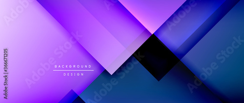 Square shapes composition  fluid gradient geometric abstract background. 3D shadow effects  modern design template