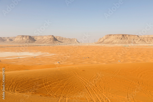 Beautiful red sand dunes south of Riyadh in Saudi Arabia