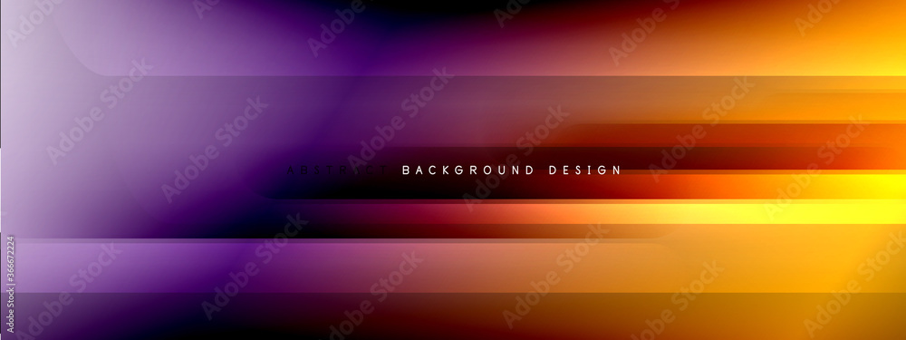 Motion concept neon shiny lines on liquid color gradients abstract backgrounds. Dynamic shadows and lights templates for text