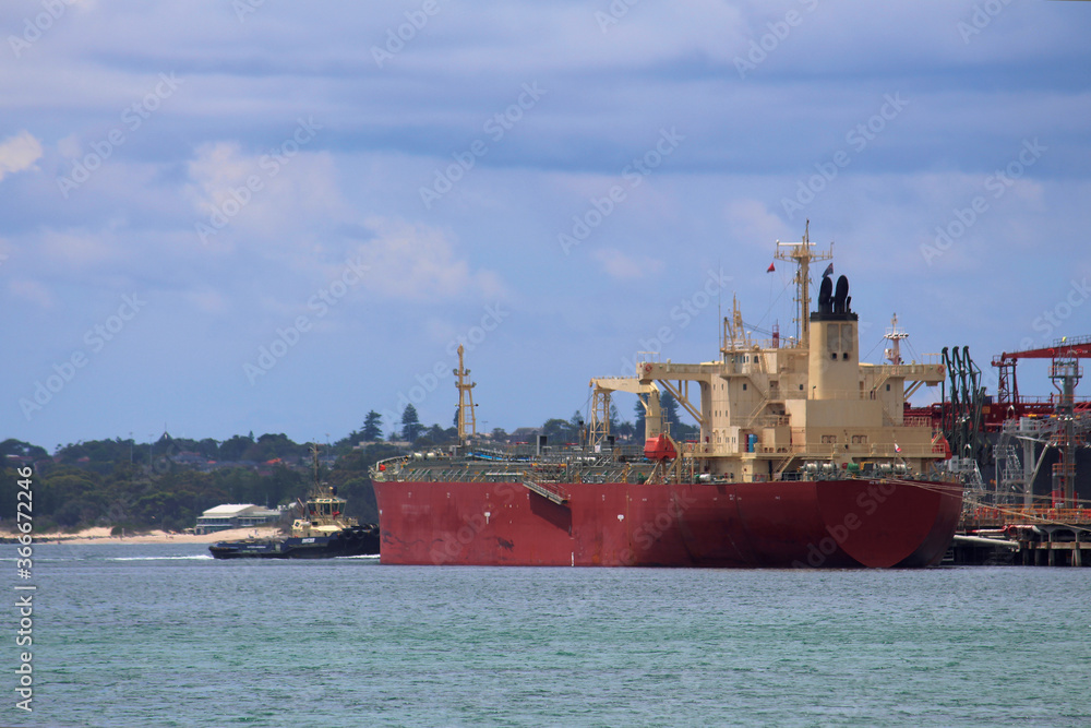 Ship refuelling in a Botany Bay. Sydney