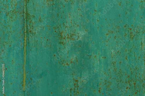 old rusty green iron surface