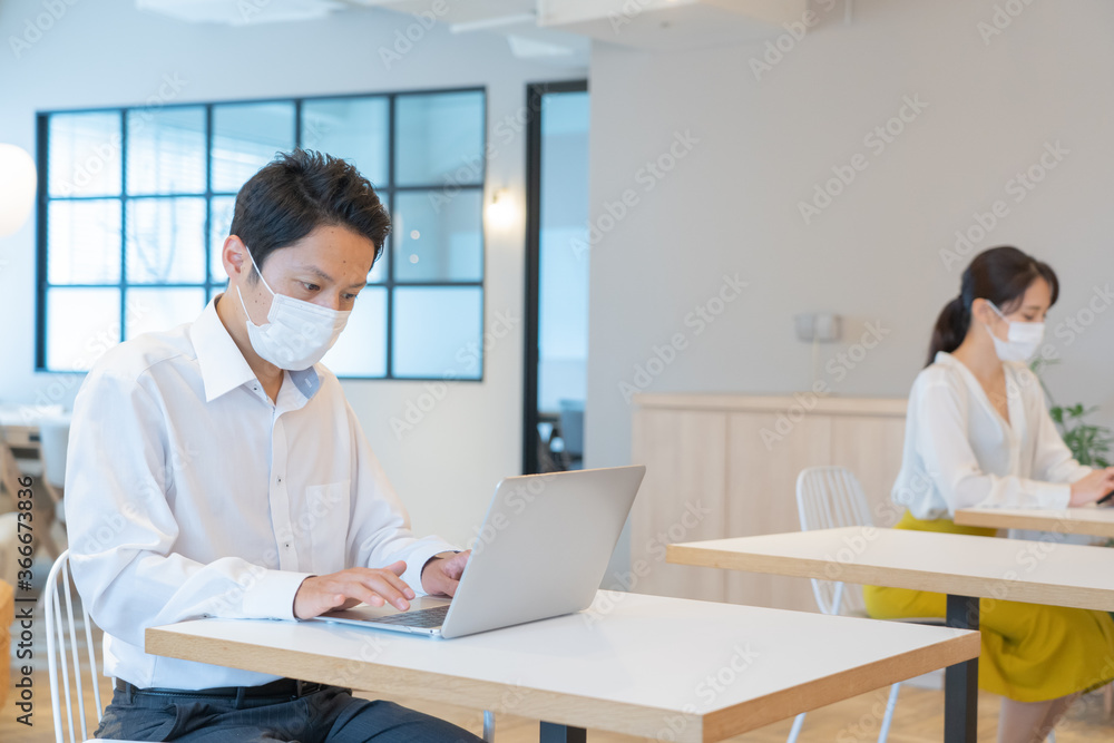 Obraz premium 人物 ポートレート マスク