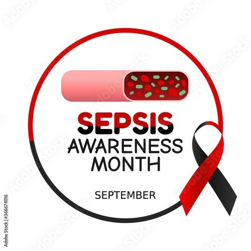 September is Sepsis Awareness Month Vector Illustration