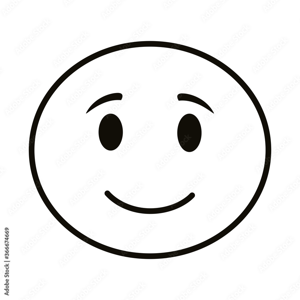 happy emoji face classic line style icon happy emoji face classic line style icon