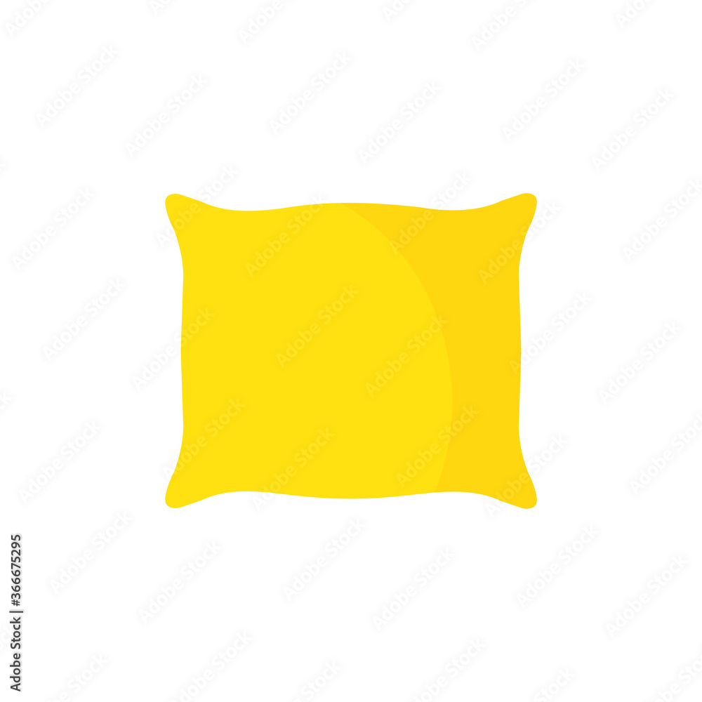 Pillow flat, sleep icon, vector illustration isolated on white background Pillow flat, sleep icon, vector illustration isolated on white background