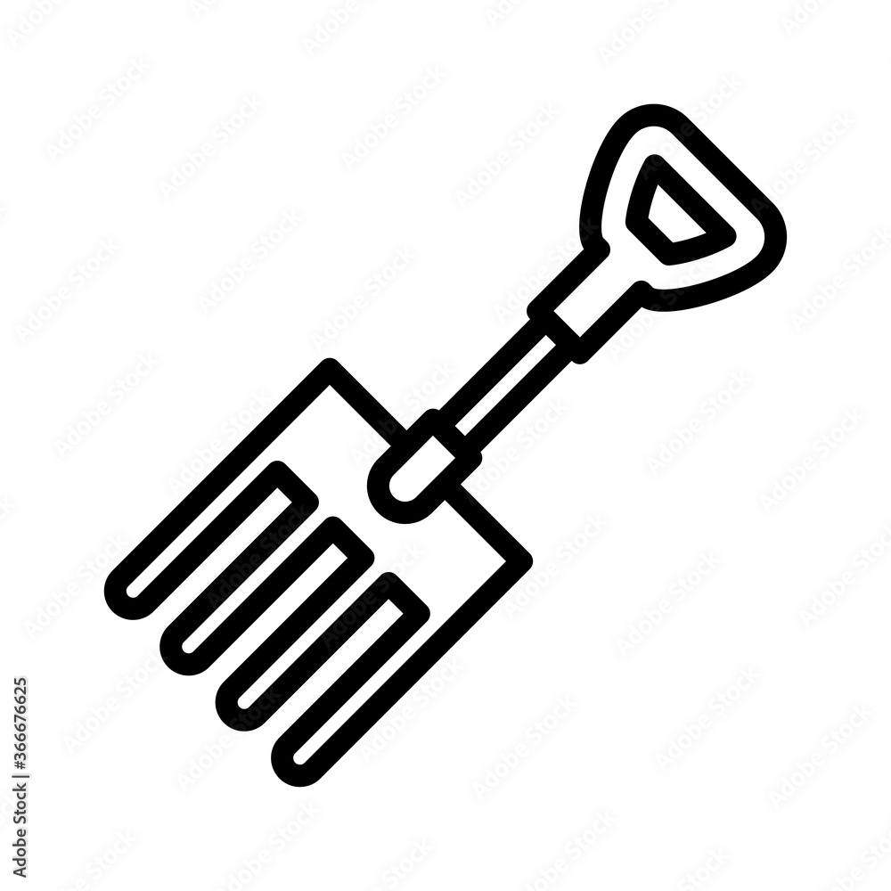 garden fork icon vector design trendy