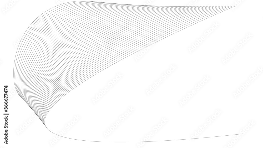 Fototapeta premium Wave Line White Background Wallpaper