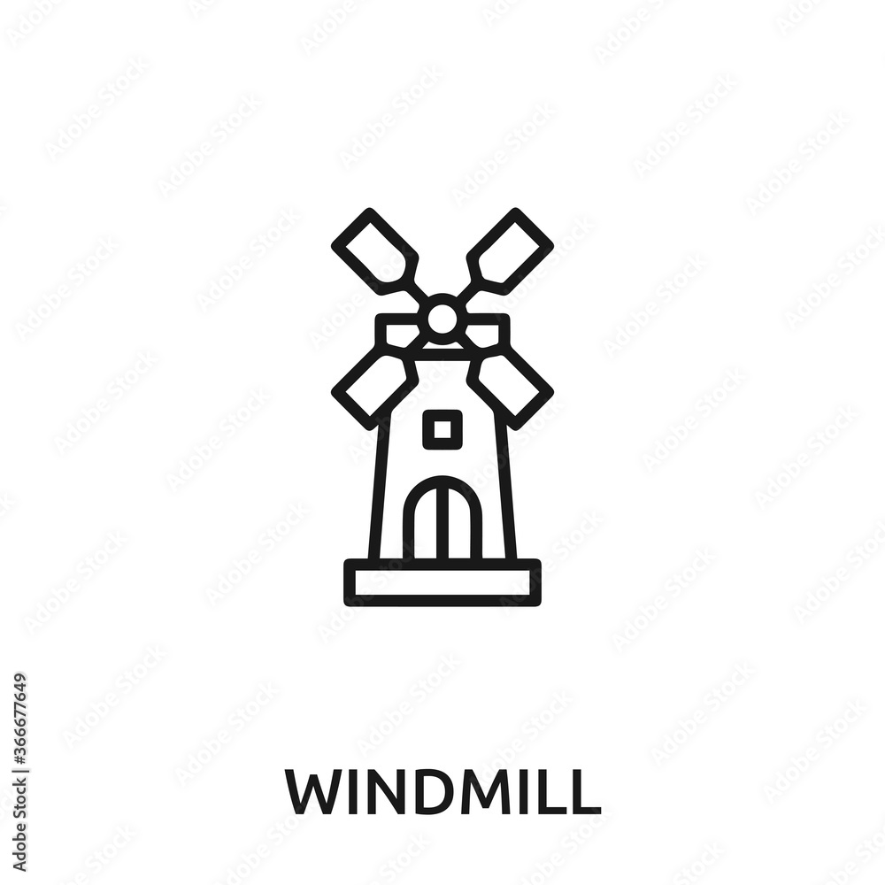 windmill icon vector. windmill sign symbol for modern design. windmill icon vector. windmill sign symbol for modern design.