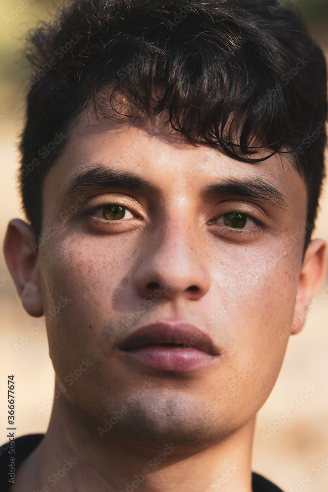 Obraz premium Portrait of man in the woods