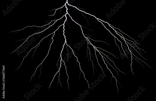 Lightning strike in the night sky.