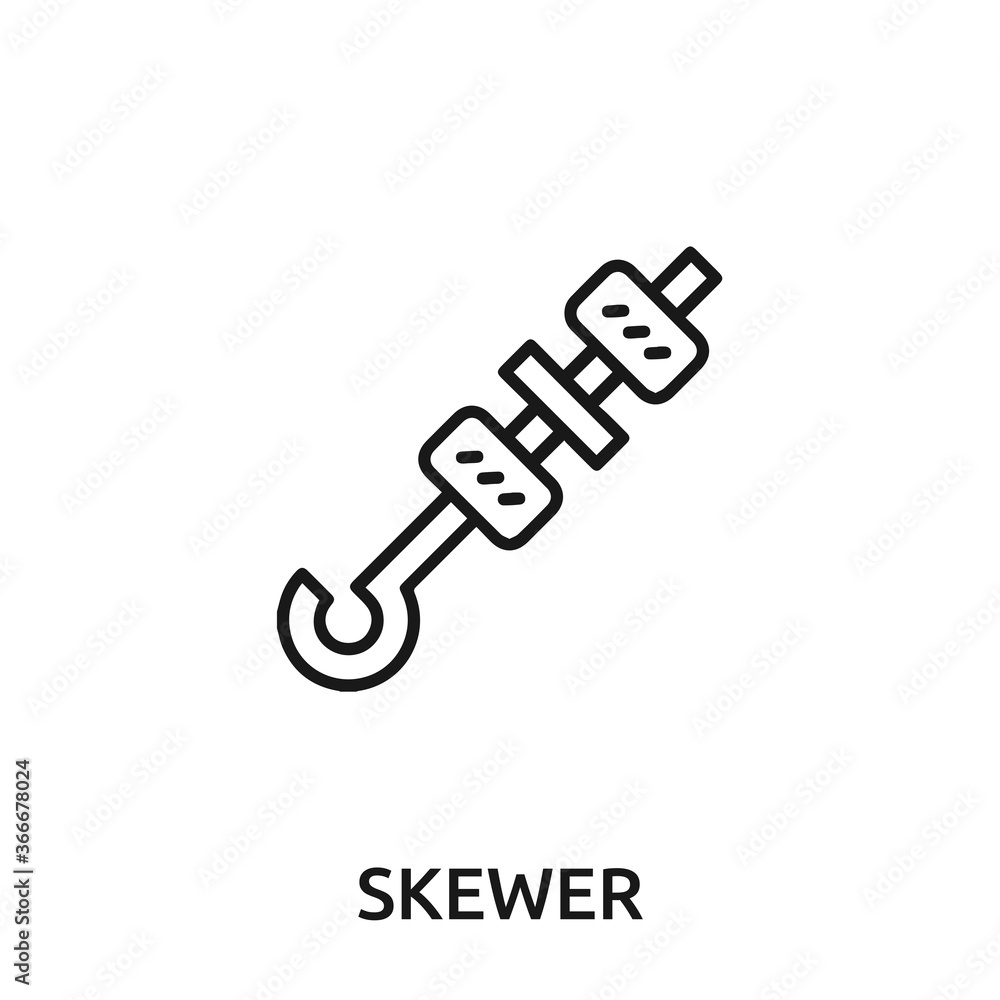 skewer icon vector. skewer sign symbol for modern design. skewer icon vector. skewer sign symbol for modern design.